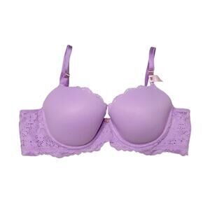 Victoria's Secret Smooth & Lace Lightly Lined Classic Coverage Demi Bra 36B